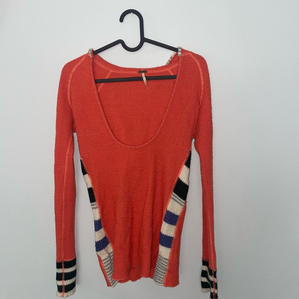 Free people hoodie small orange